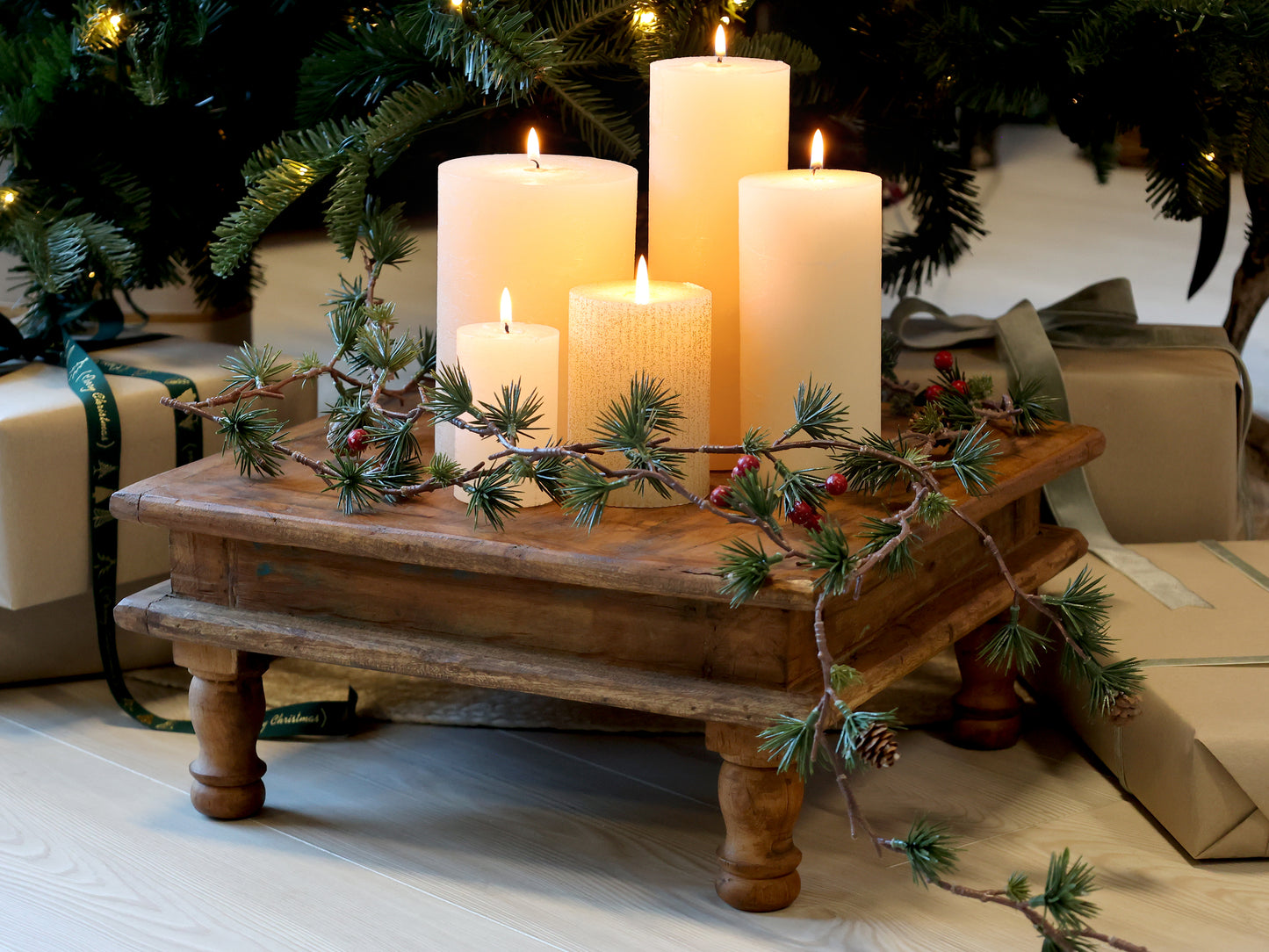 Pine Cone & Cedar Garland with Berries
