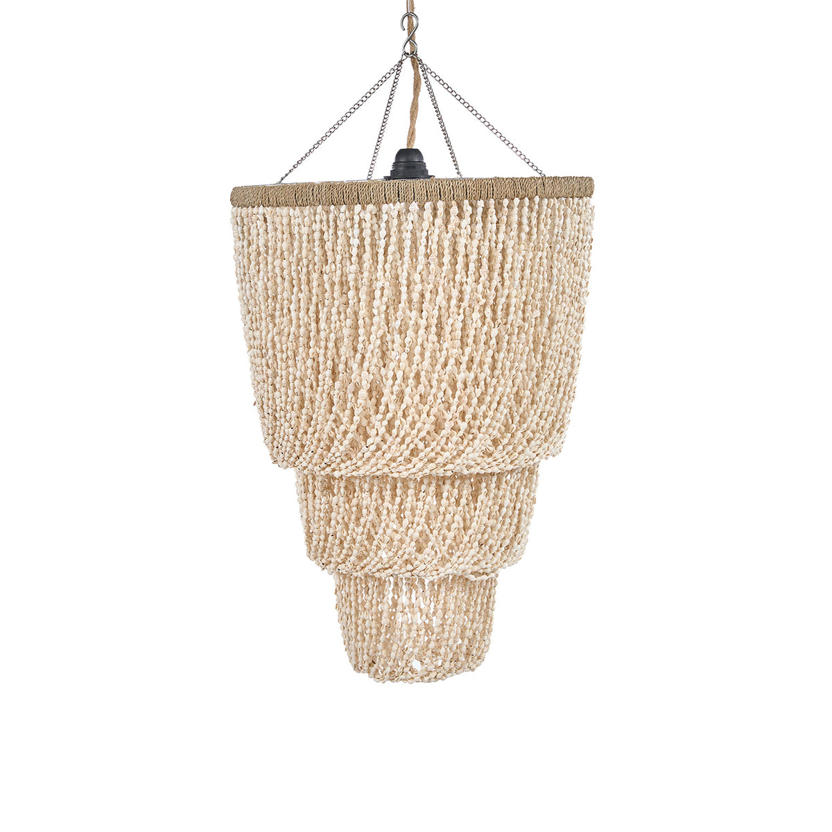 The lagoon shell chandelier natural l