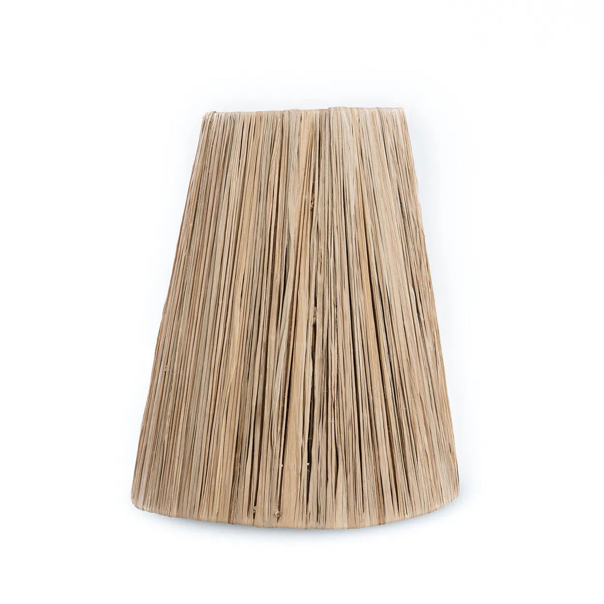 Raffia table lamp shade in conical design