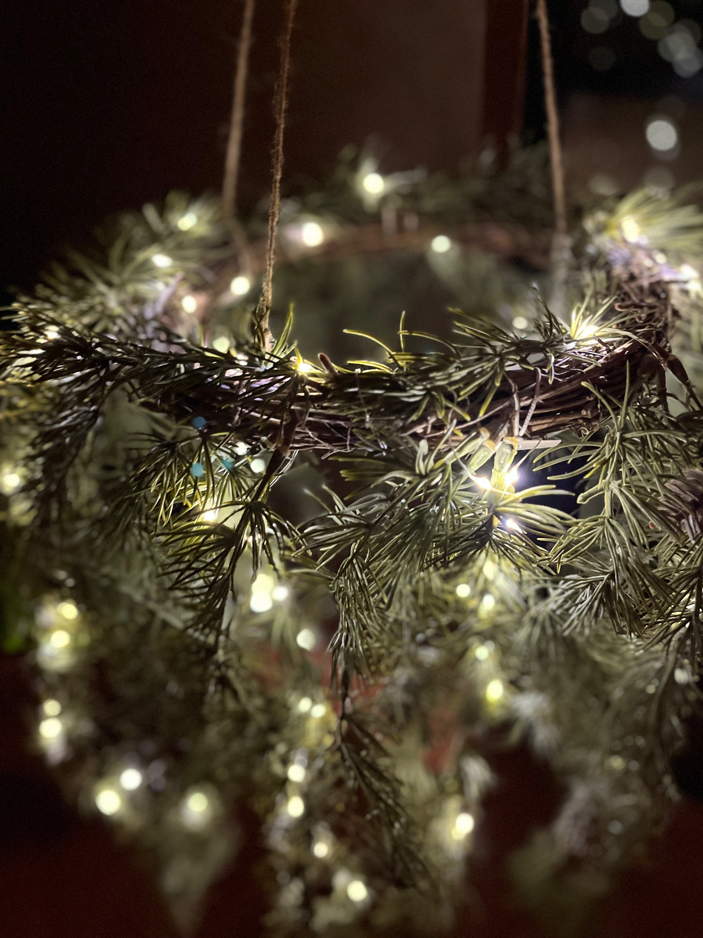 LED Hanging Pine Garland