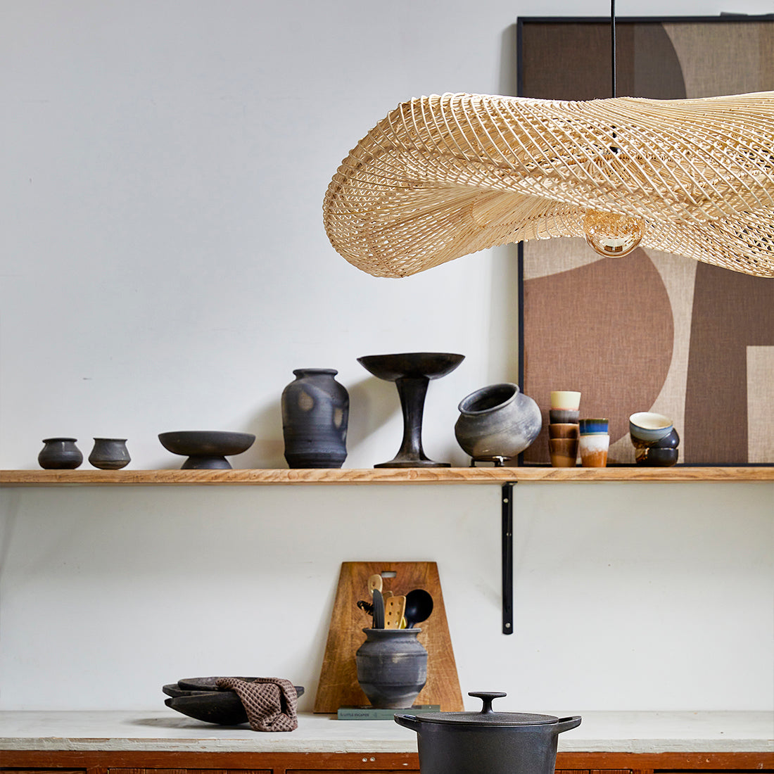 The Wave Pendant - Natural - 116cm
