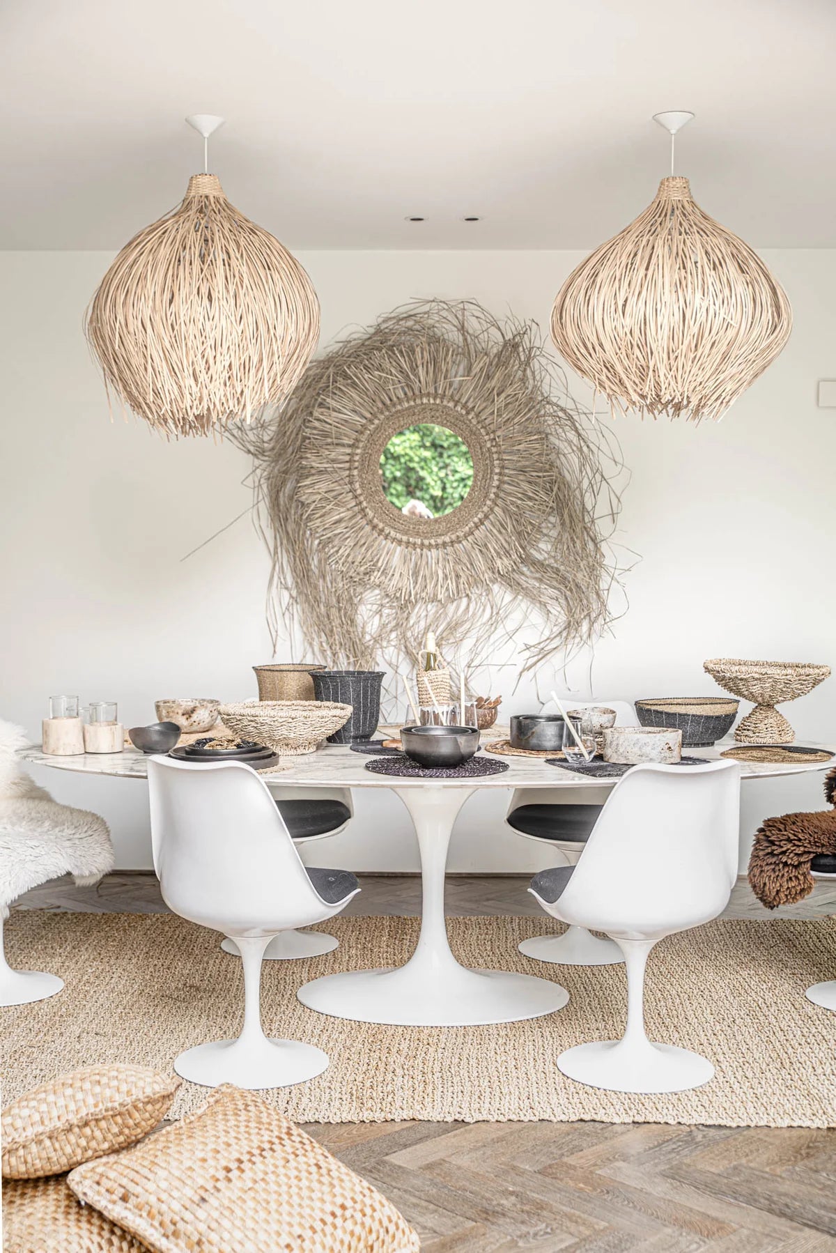 Natural shaggy fig light shade