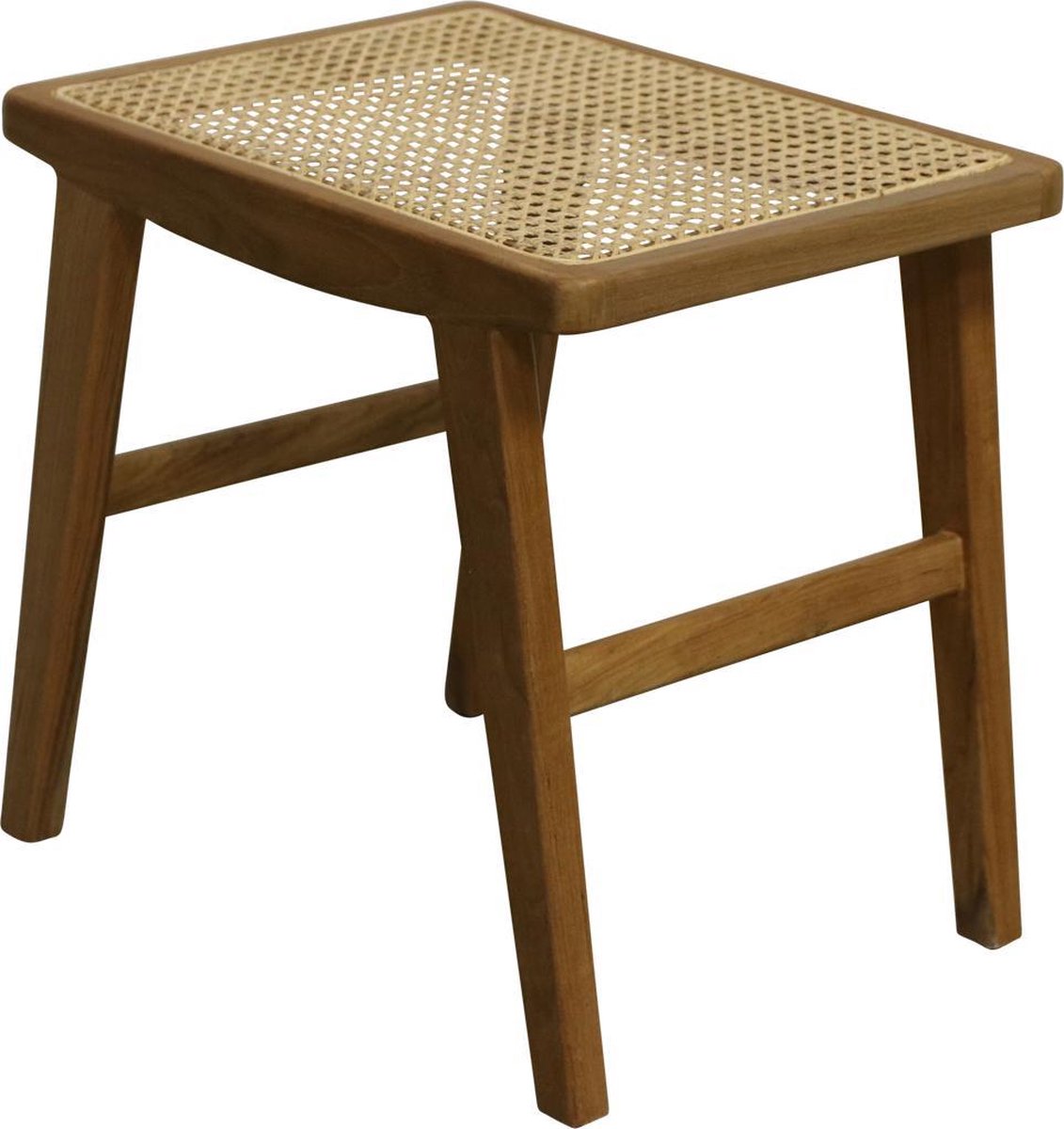 Teak Rattan Wooden Stool