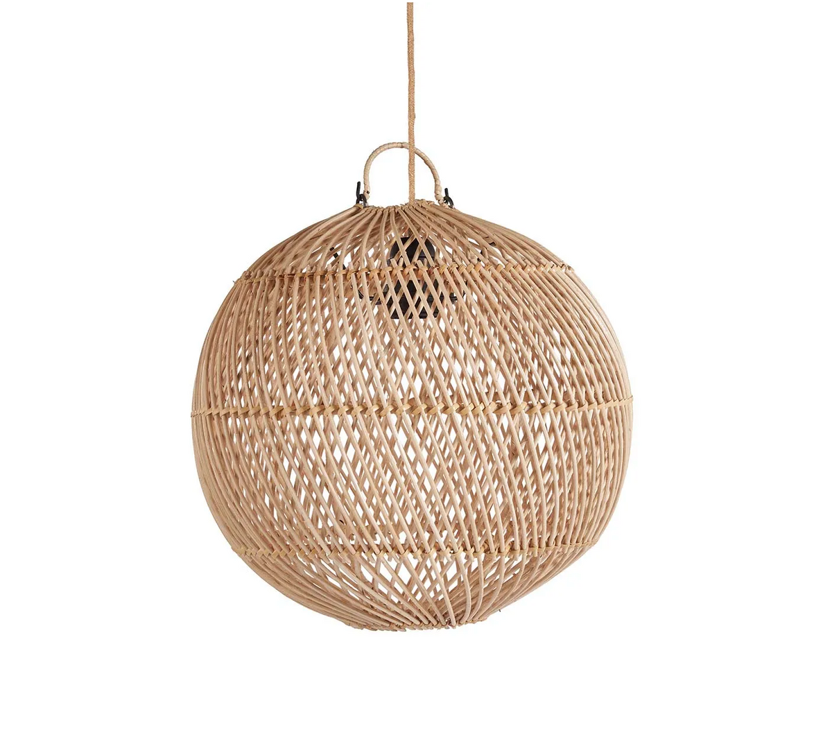 The bubble pendant round natural rattan ceiling light shade s flo & joe