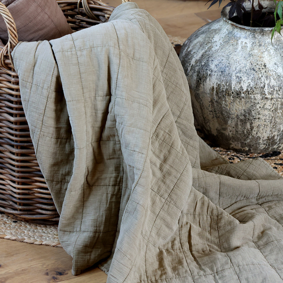 Stonewashed eucalyptus quilt flo & joe