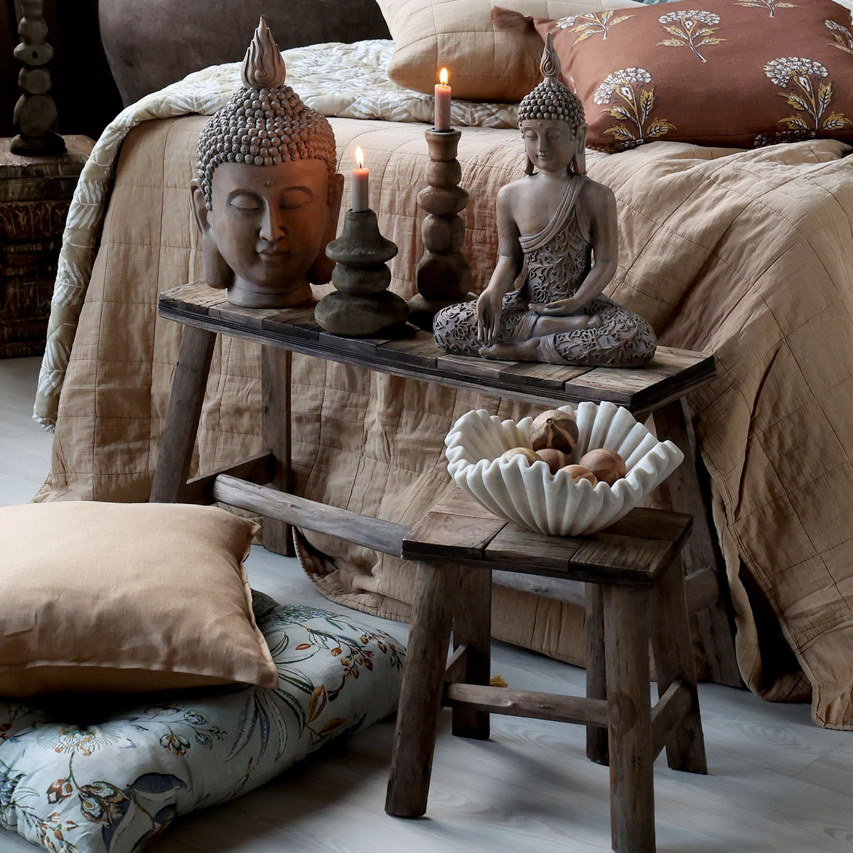 Stonewashed mocha quilt flo & joe