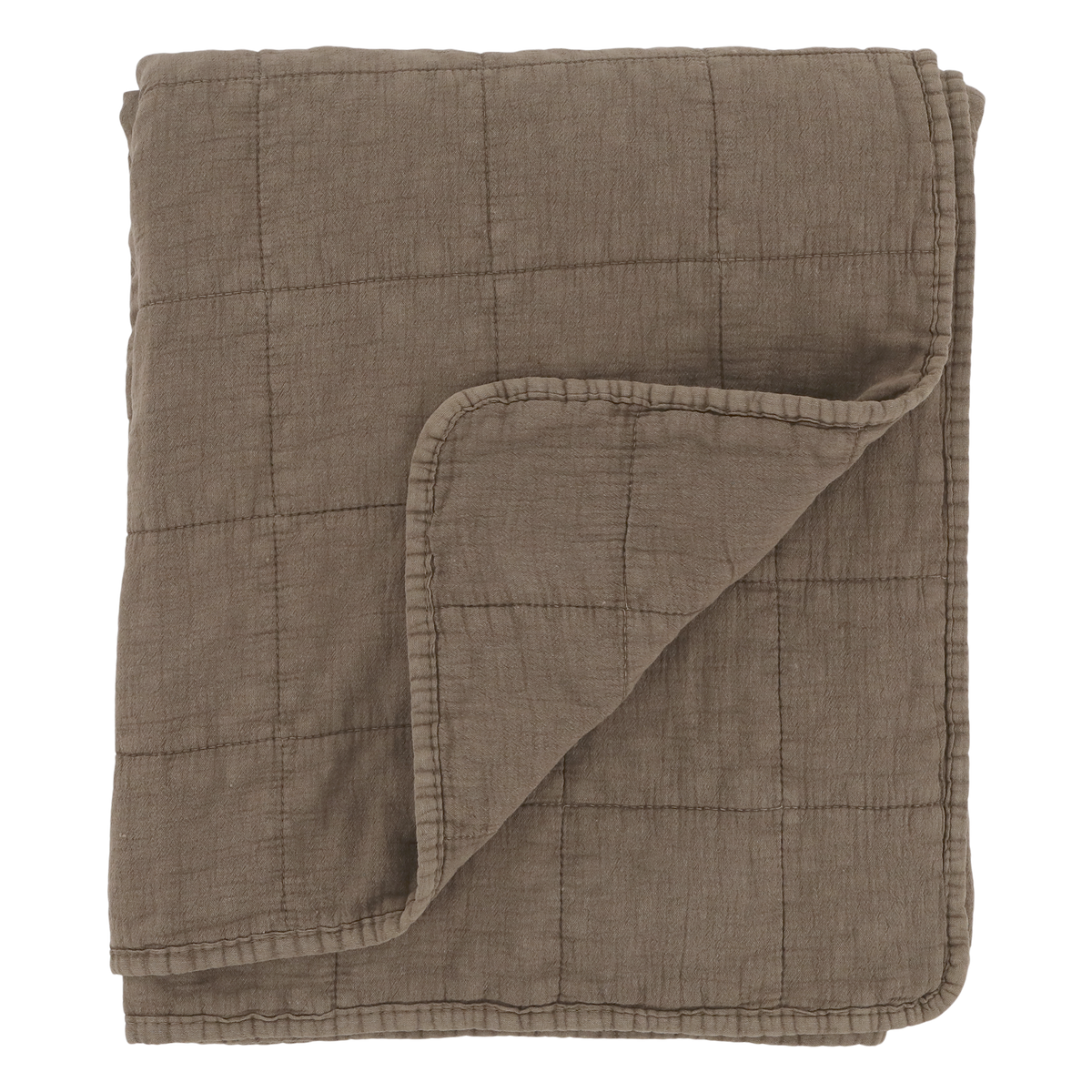 Stonewashed mocha quilt flo & joe