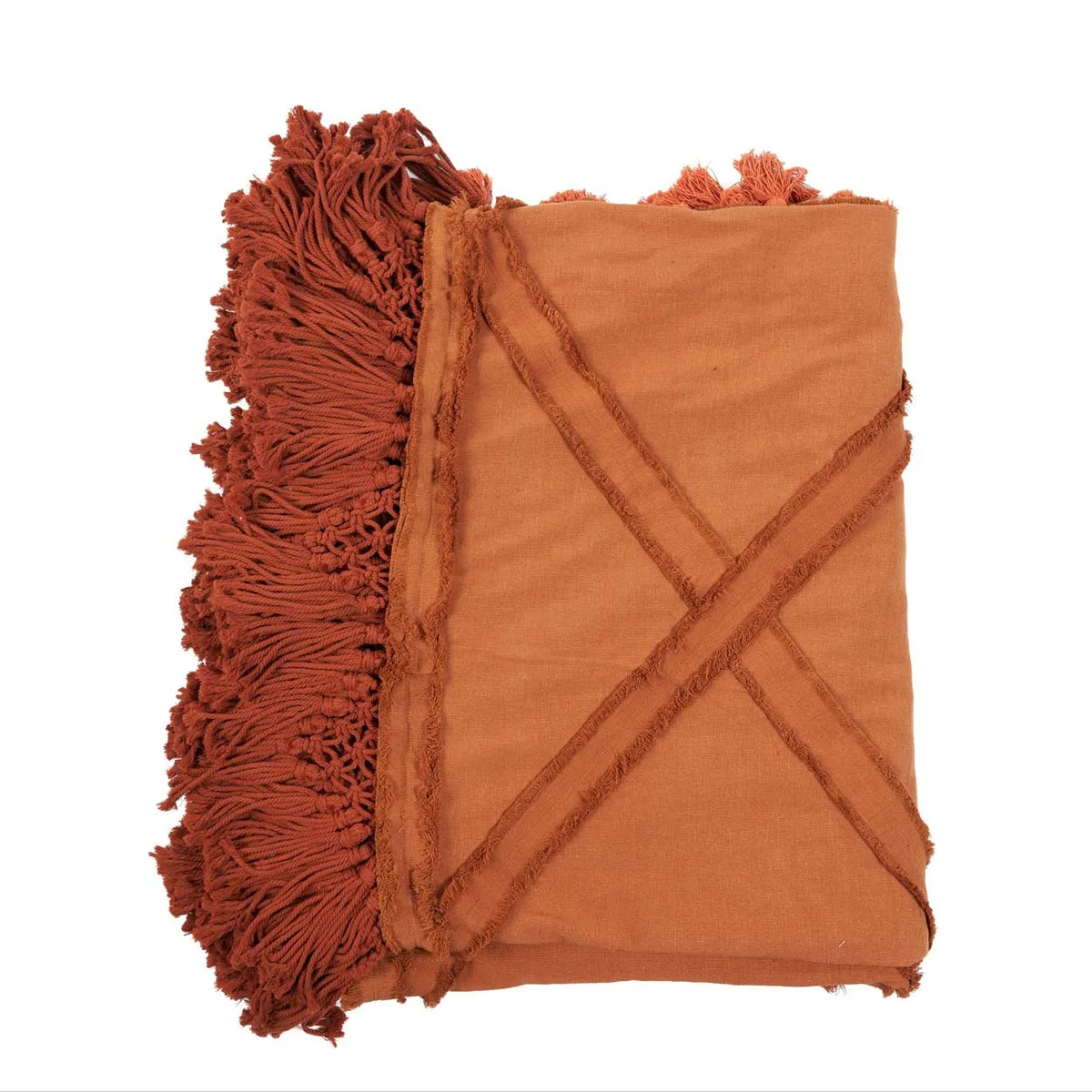 The Berber Bed Throw - Terracotta - Flo & Joe