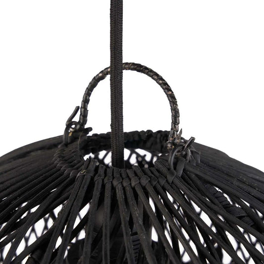 30 cm Black Rattan Handmade Pendant Light shade UK