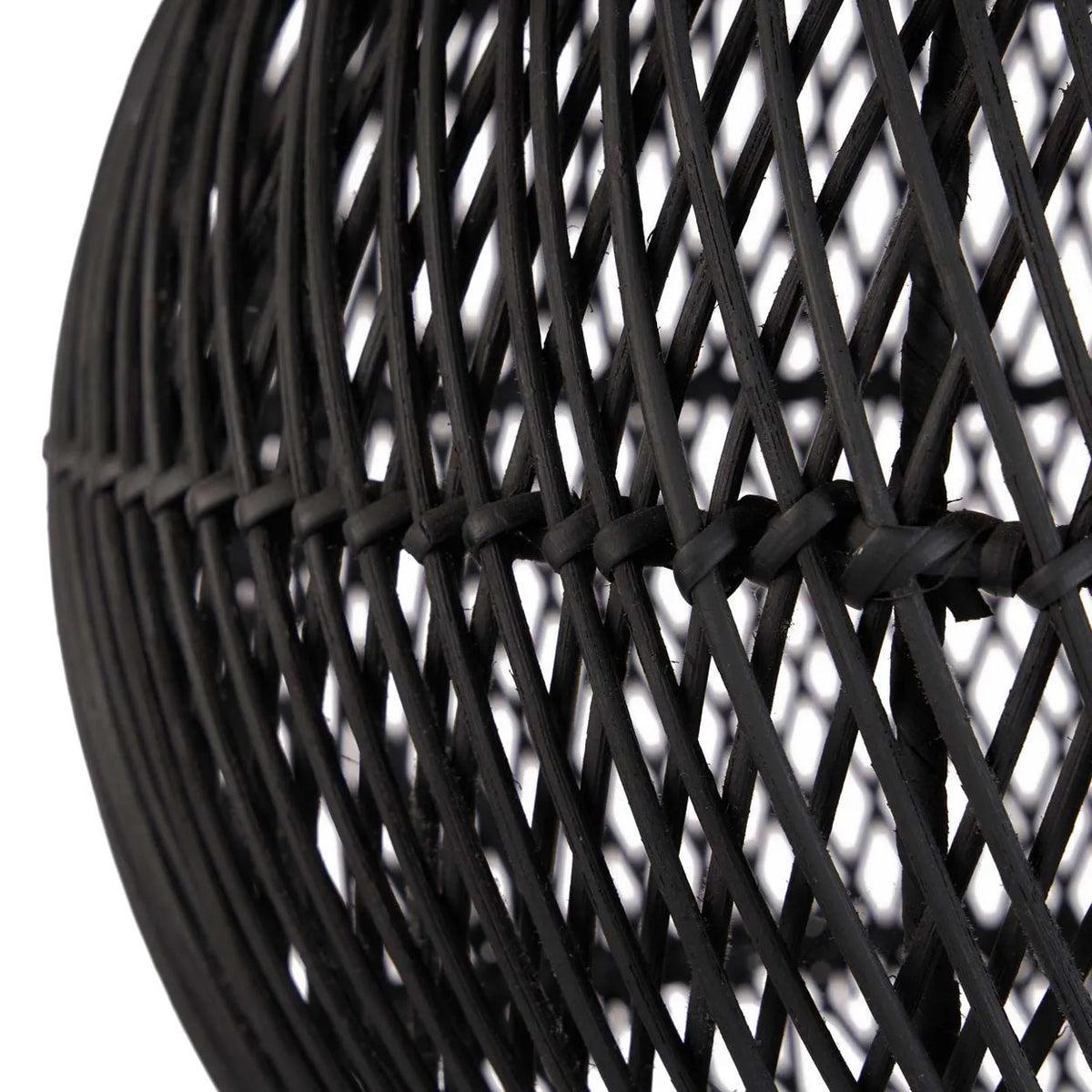 30 cm Black Rattan Handmade Pendant Light shade UK