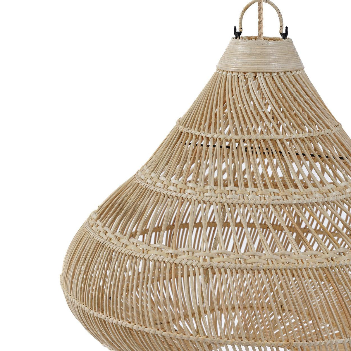 The drop natural rattan pendant light large flo & joe