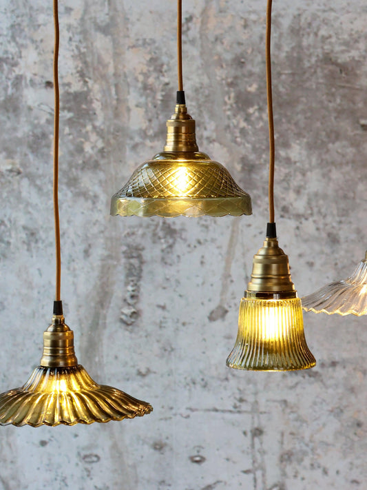 The Green Glass Pendant - L-Ceiling Light Fixtures-Flo & Joe