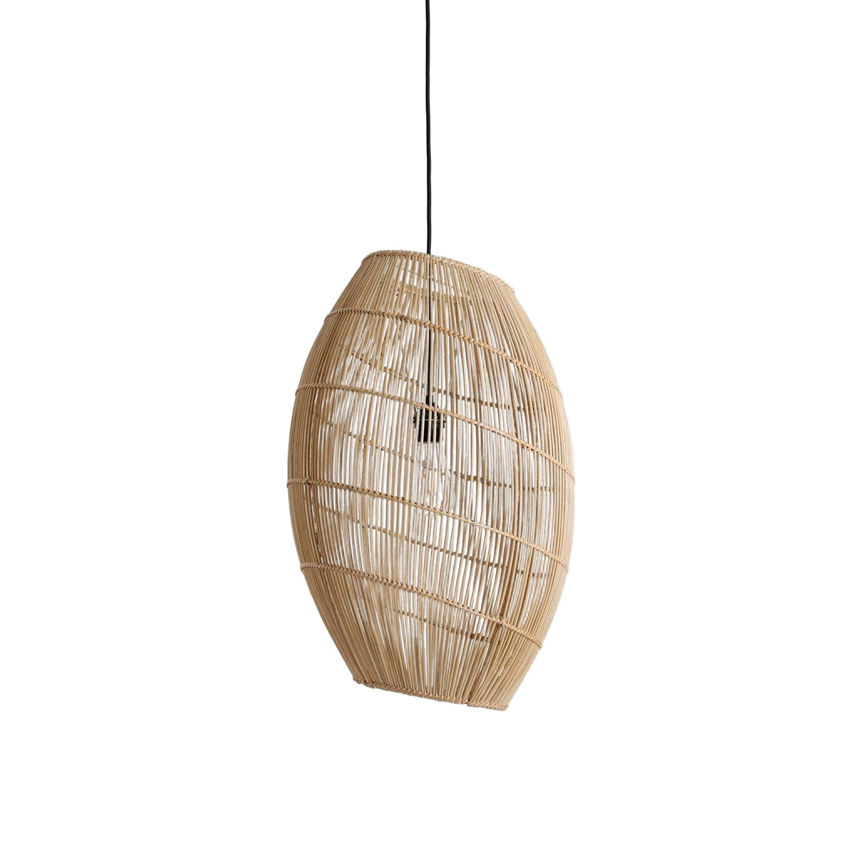 The halo large natural rattan pendant shade lighting flo & joe uk store