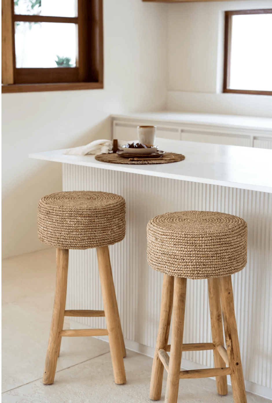 The raffia bar stool flo & joe