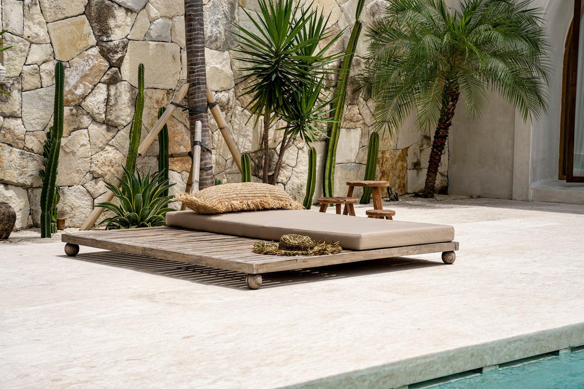 The raffia rectangle cushion cover 35 x 100 flo & joe
