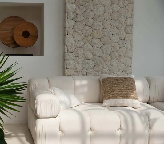 The Raffia Stamp Cushion Cover - Flo & Joe