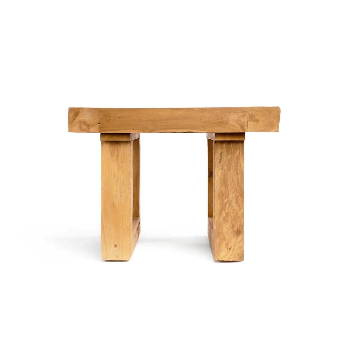 The reclaimed teak side table natural flo & joe