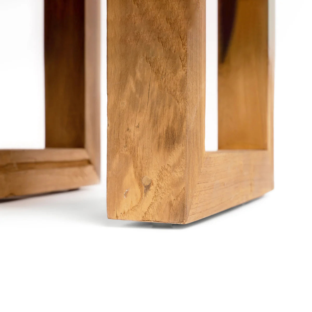 The reclaimed teak side table natural flo & joe