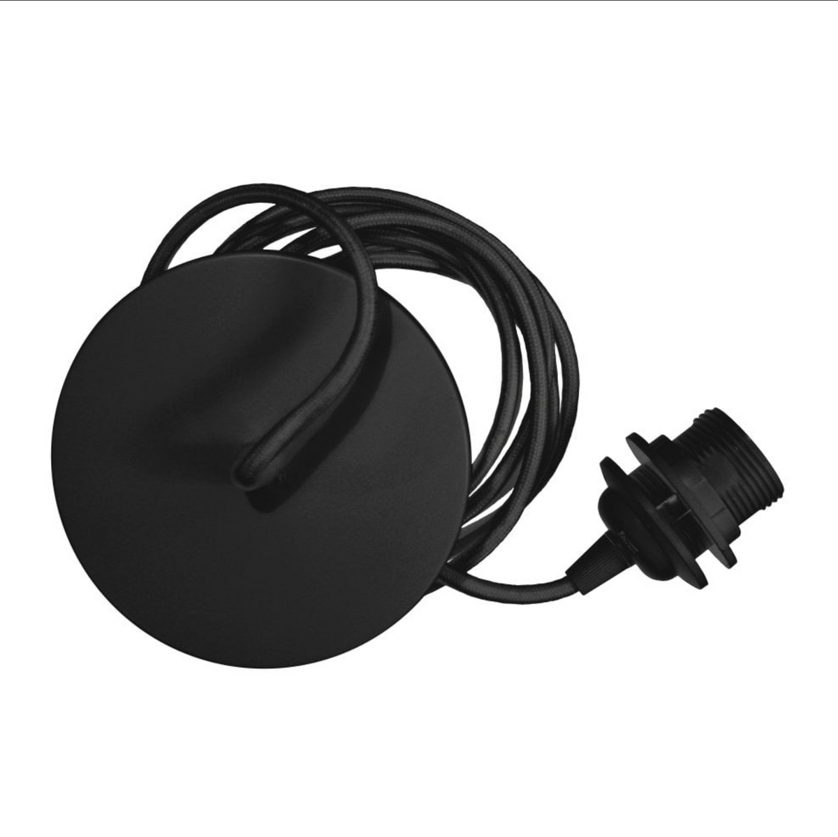 Basic ceiling light fitting single black flo & joe