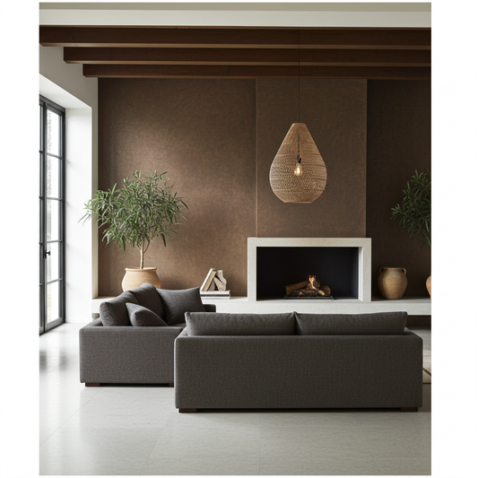 The Teardrop Natural Pendant Light - L