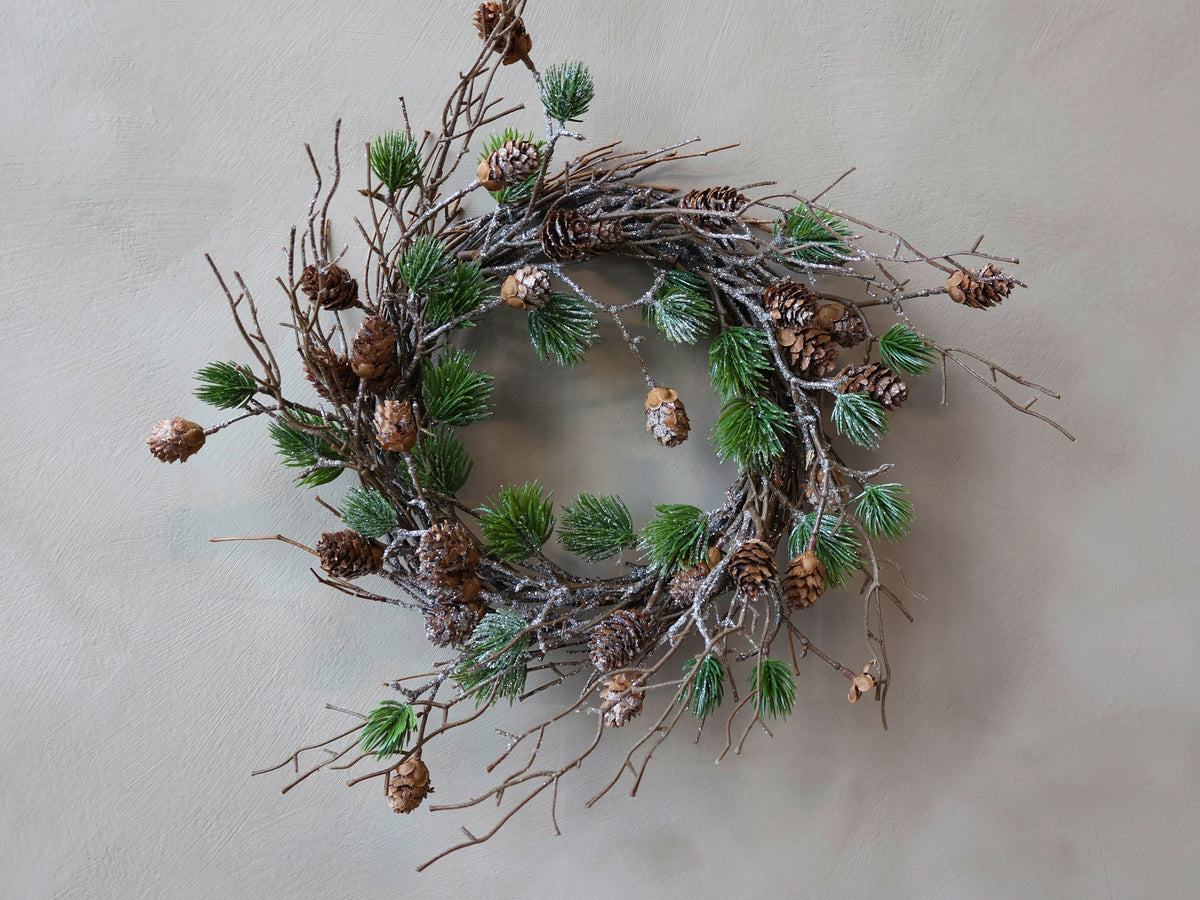 Cedar wreath with cones flo & joe