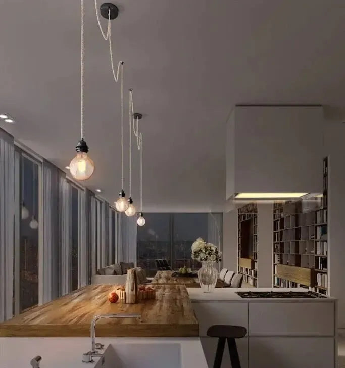 Ceiling Light 2 Fittings - Jute White - Flo & Joe