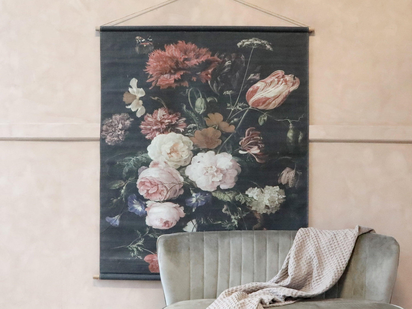 Dark Floral Display Mural Wall Hanging - XL - Flo & Joe