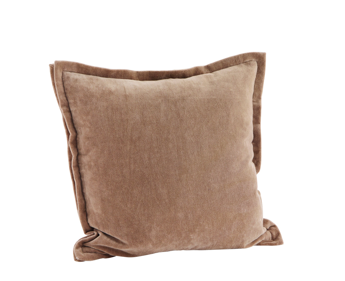 Mocha velvet cushion cover flo & joe