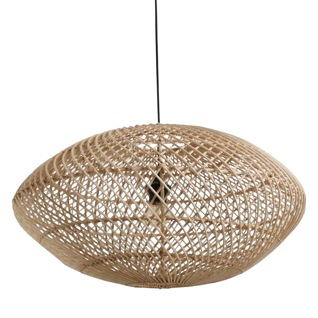 The ellipse natural rattan pendant light shade flo & joe uk store