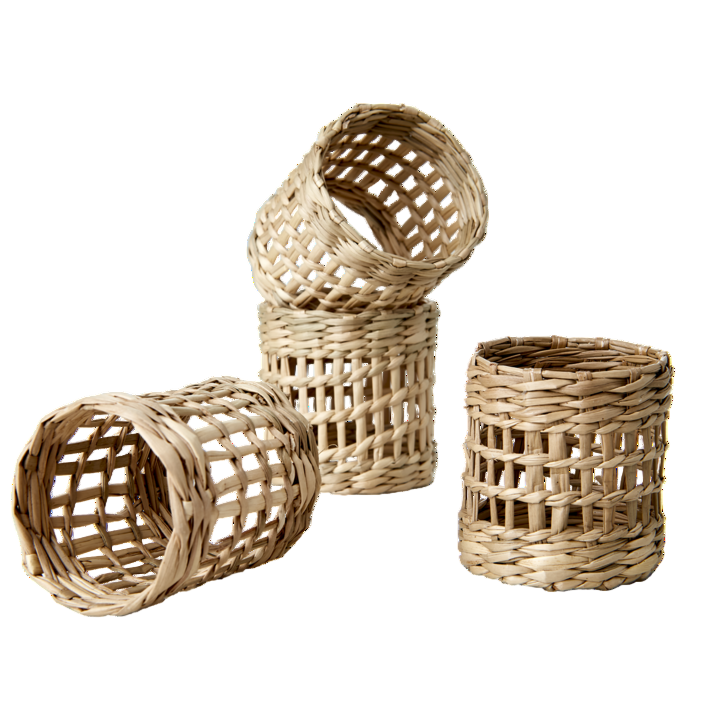 Napkin ring set of 4 natural flo & joe