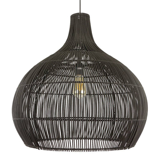 Black Rattan Pendant Light Shade 60cm