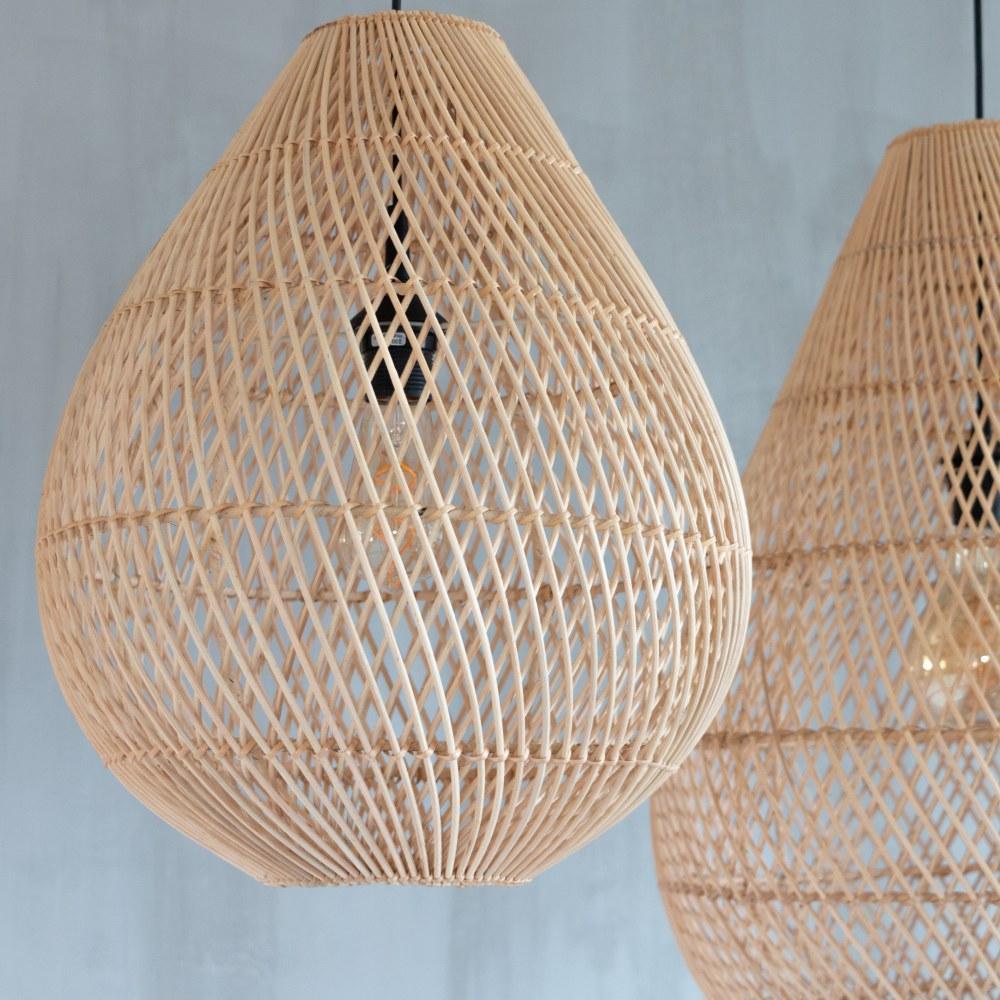 The teardrop natural pendant light s flo & joe