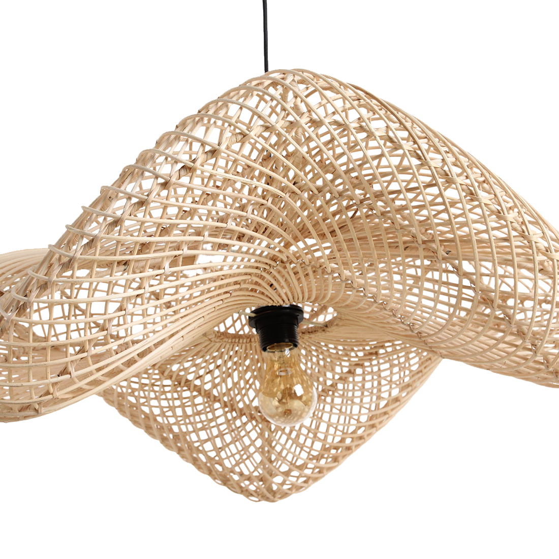 The wave pendant natural 71cm flo & joe