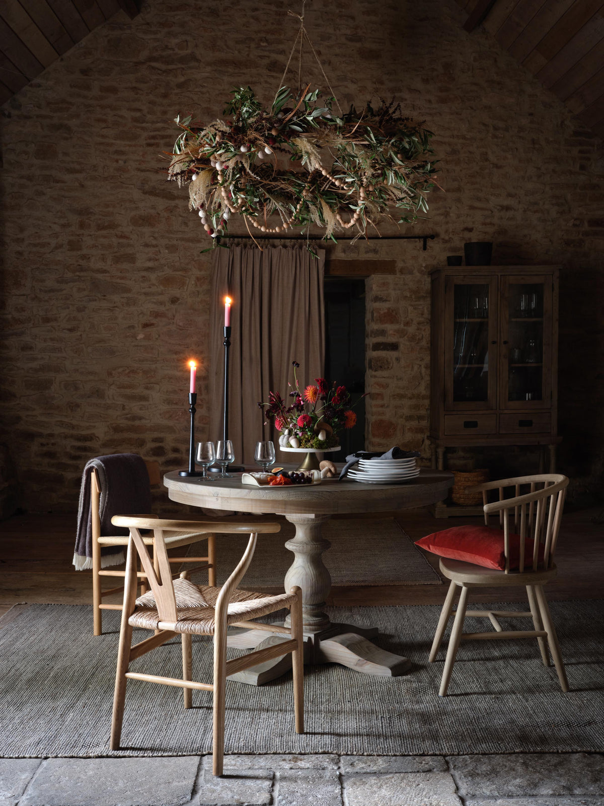 Charente round dining table 120cm flo & joe