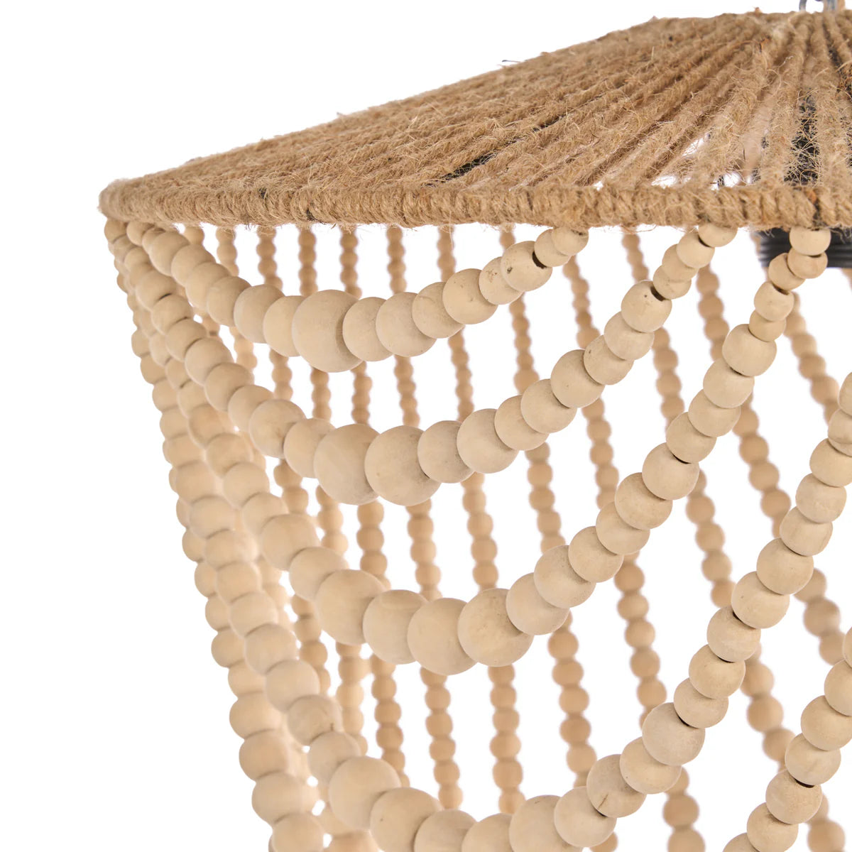 The wooden bead chandelier large