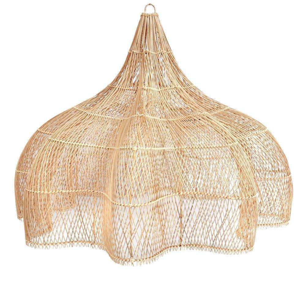 Extra large rattan light shade – whipped pendant natural 110cm flo & joe