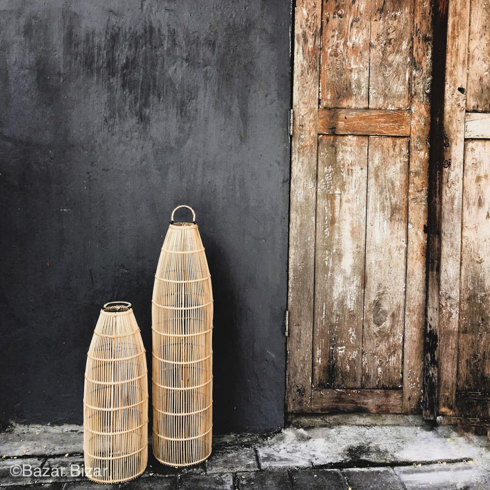 Fish trap natural pendant light large flo & joe