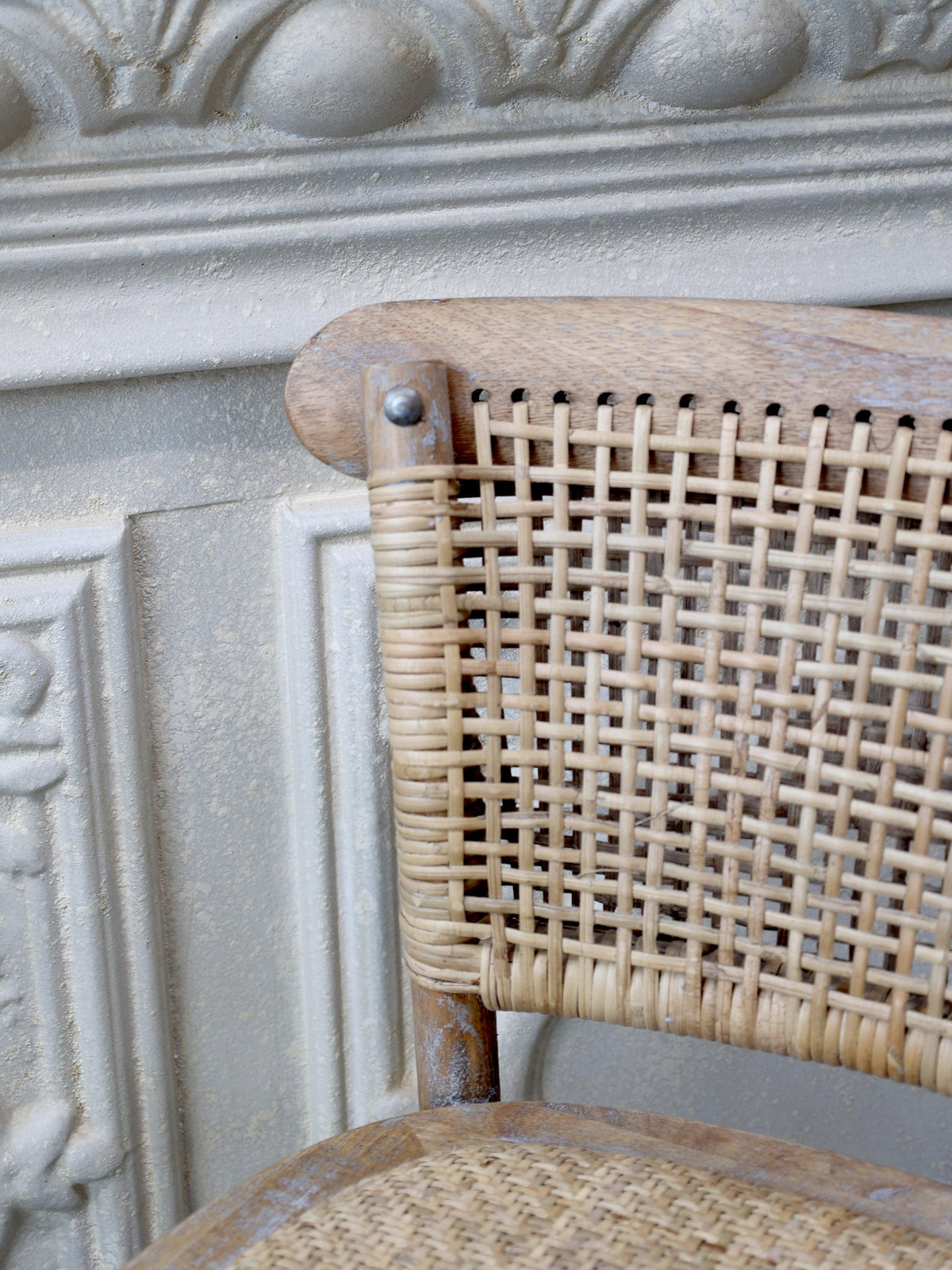 French wicker bar stool / chair flo & joe