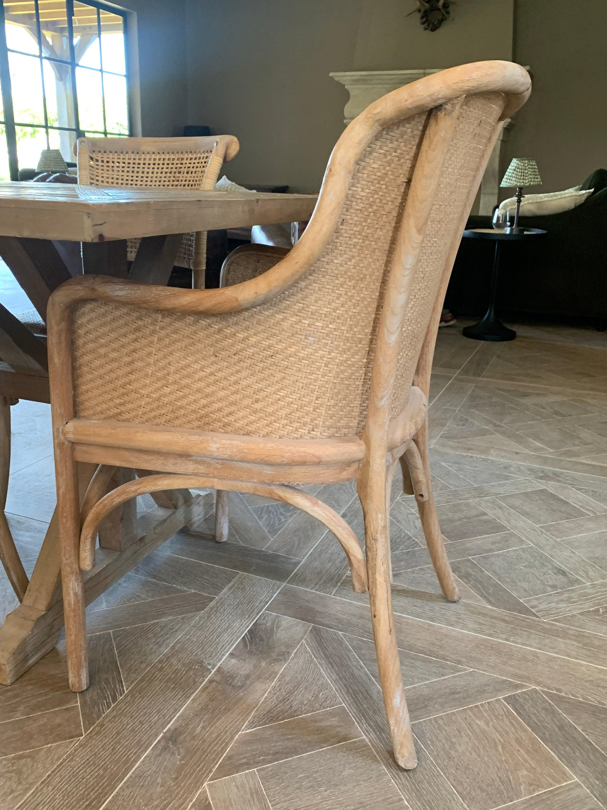 French Wicker Carver Chair - Flo & Joe