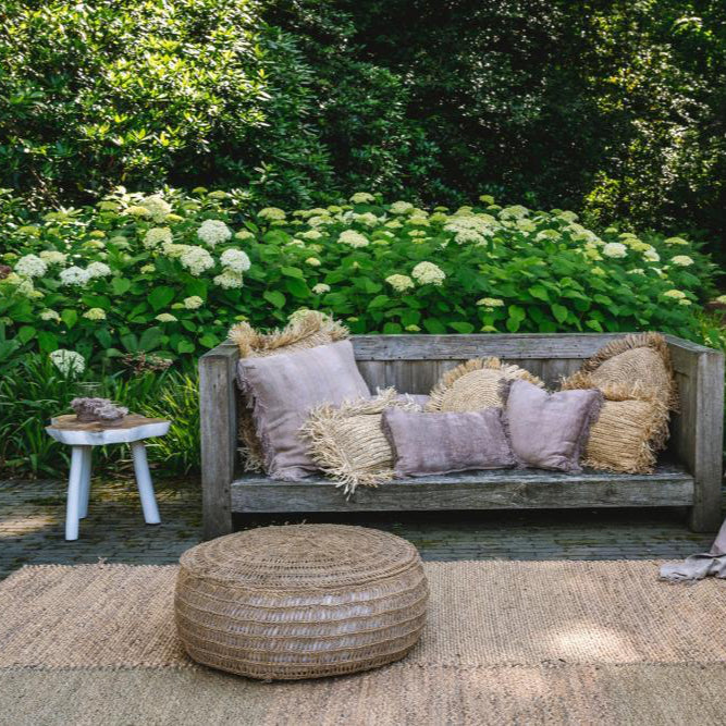 Natural seagrass pouffe 60 flo & joe