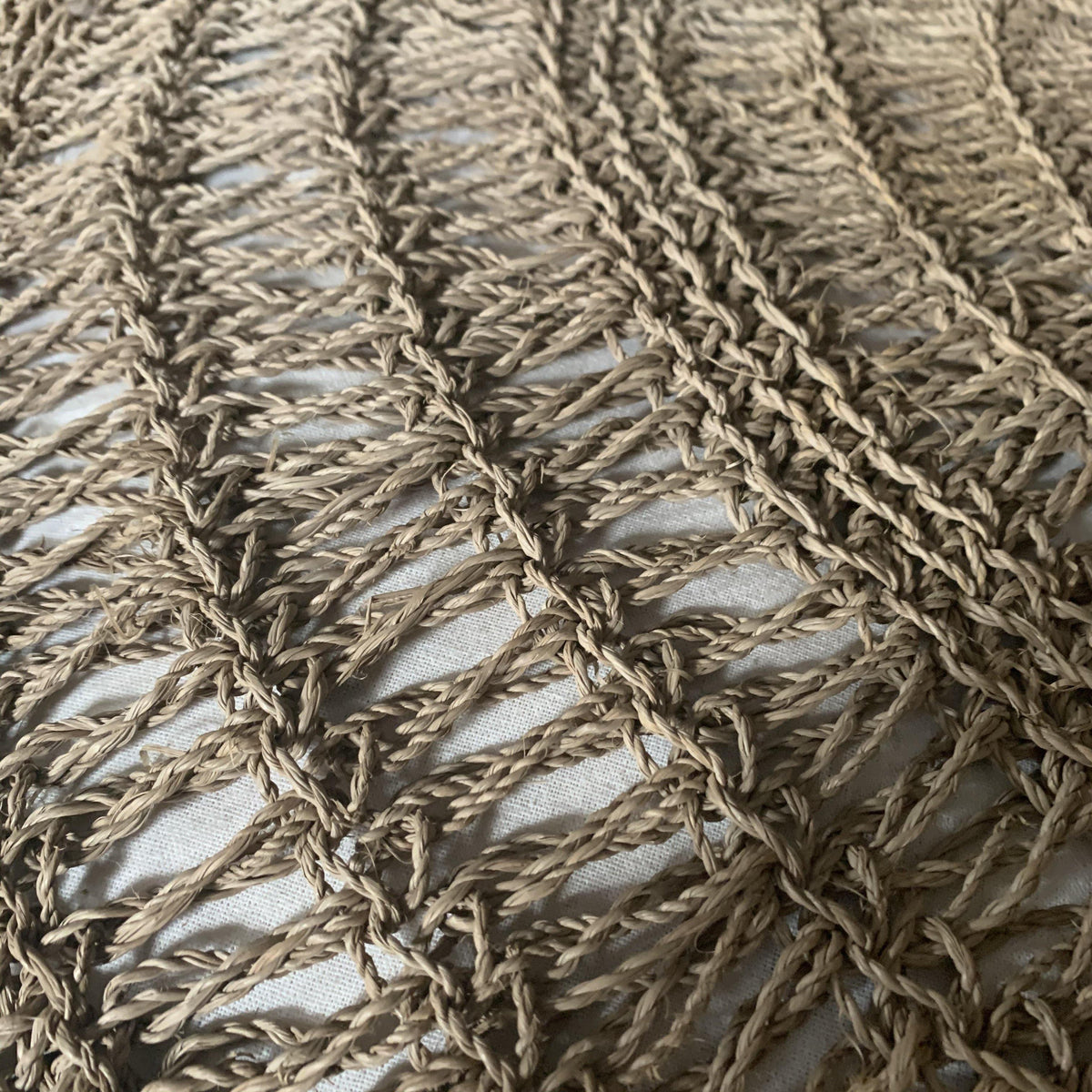 Natural seagrass pouffe flo & joe