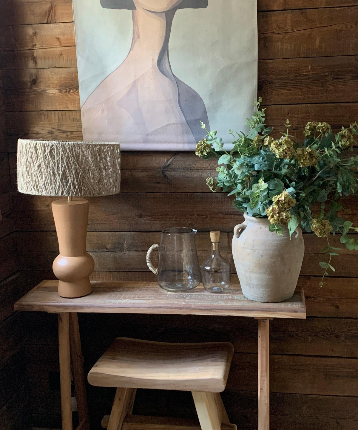 Terracotta & jute lamp flo & joe