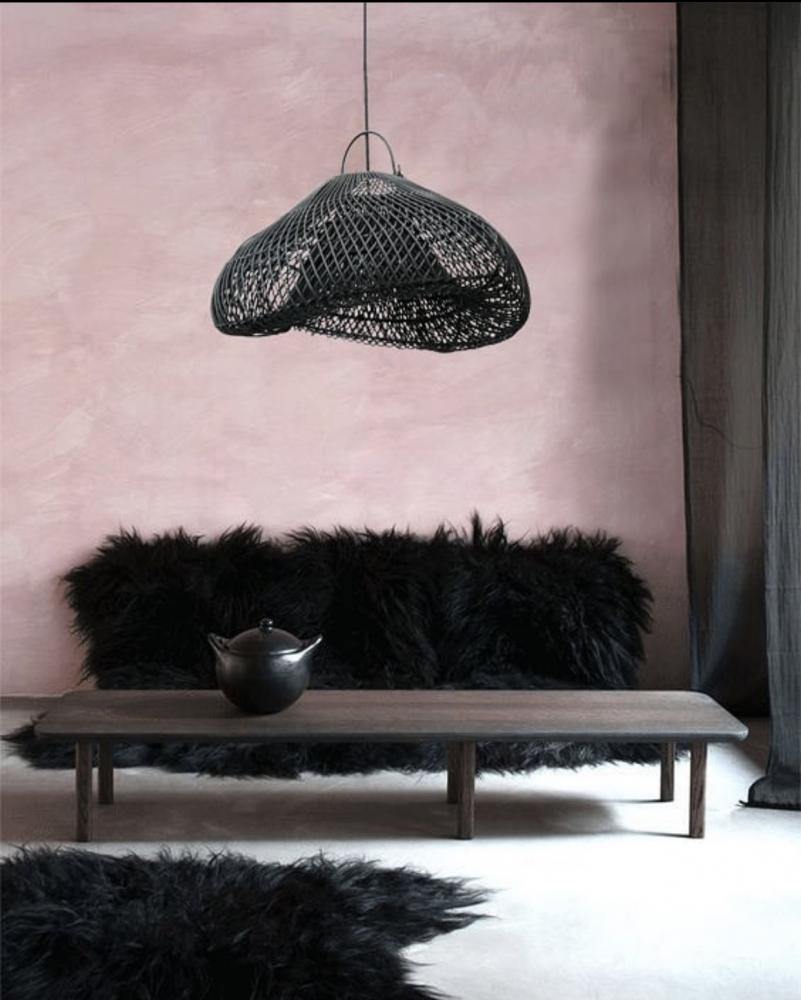 The cloud pendant black rattan light shade 60cm flo & joe
