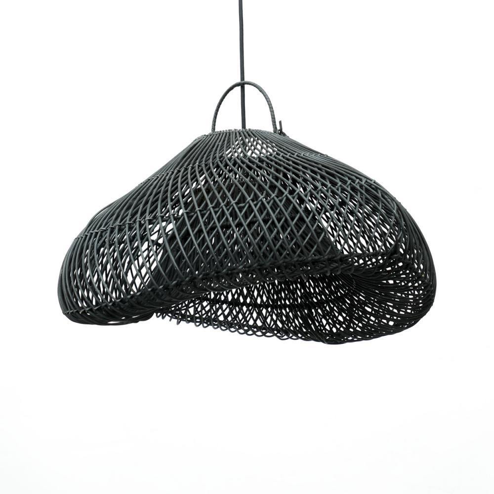 The cloud pendant black rattan pendant light shade 60cm flo & joe