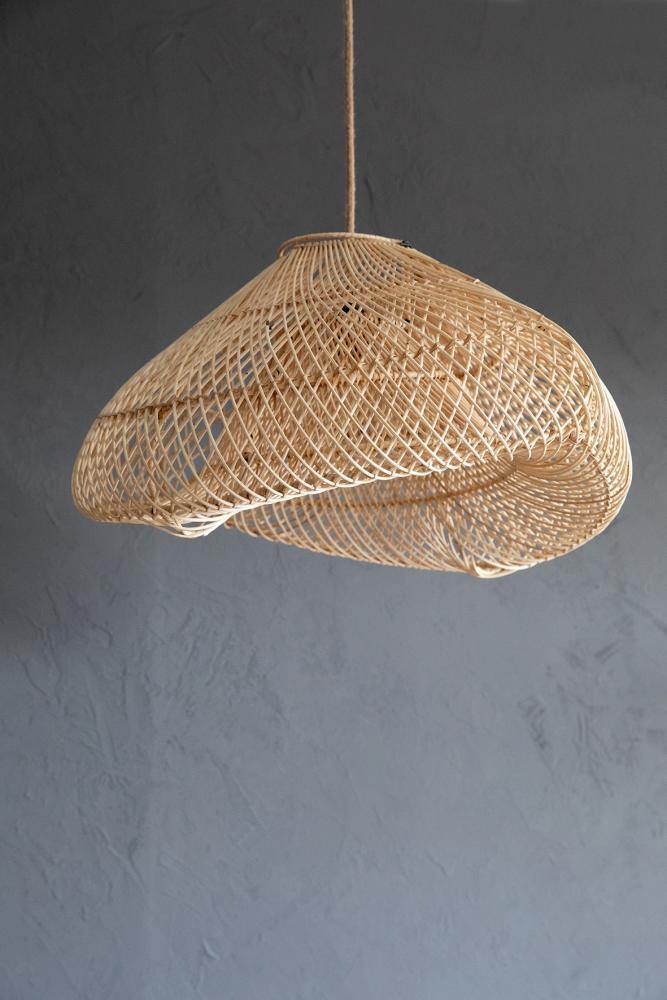The Cloud Pendant - Natural Rattan - 60cm - Ceiling Light Flo & Joe UK