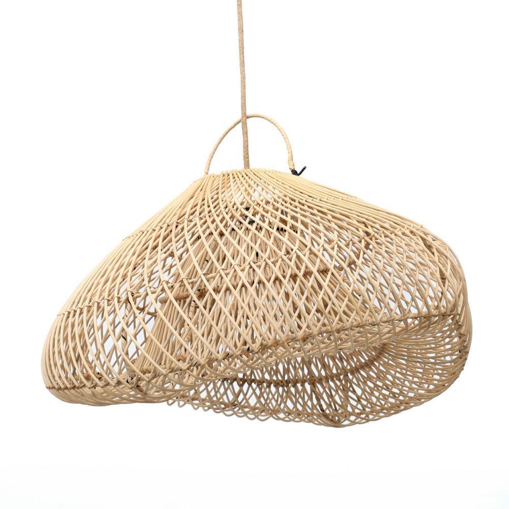 The Cloud Pendant - Natural Rattan - 60cm - Ceiling Light Flo & Joe UK