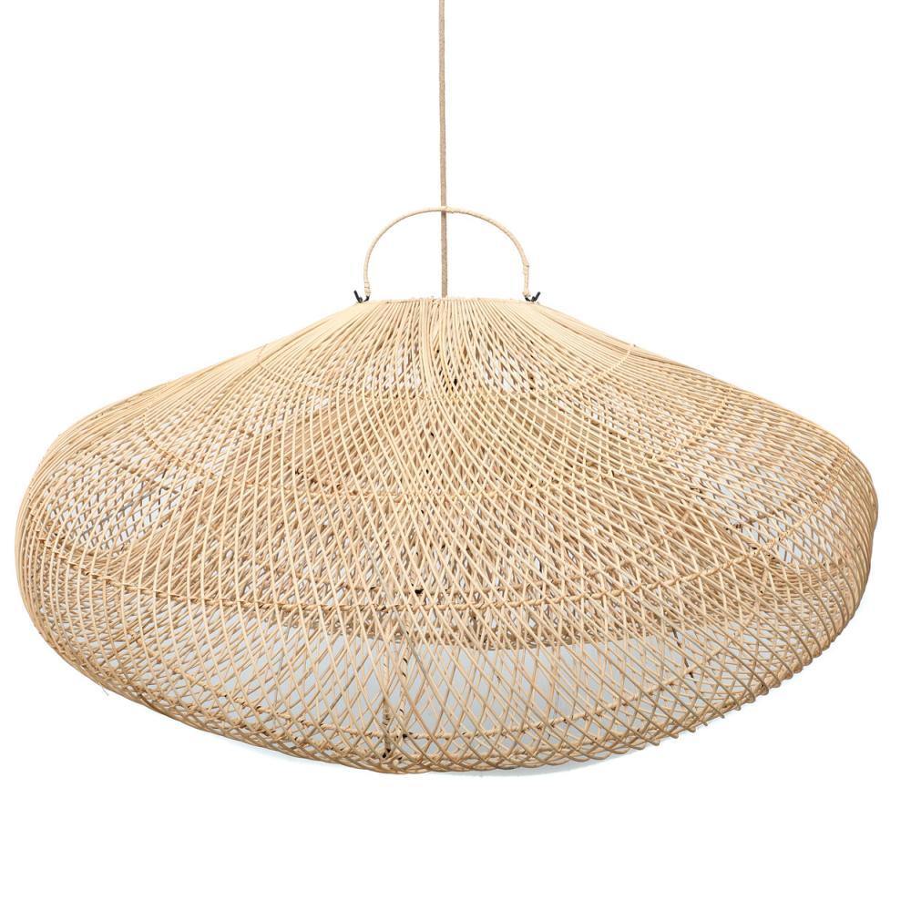 The Cloud Pendant - Natural Rattan 120cm Ceiling Light - Flo & Joe UK