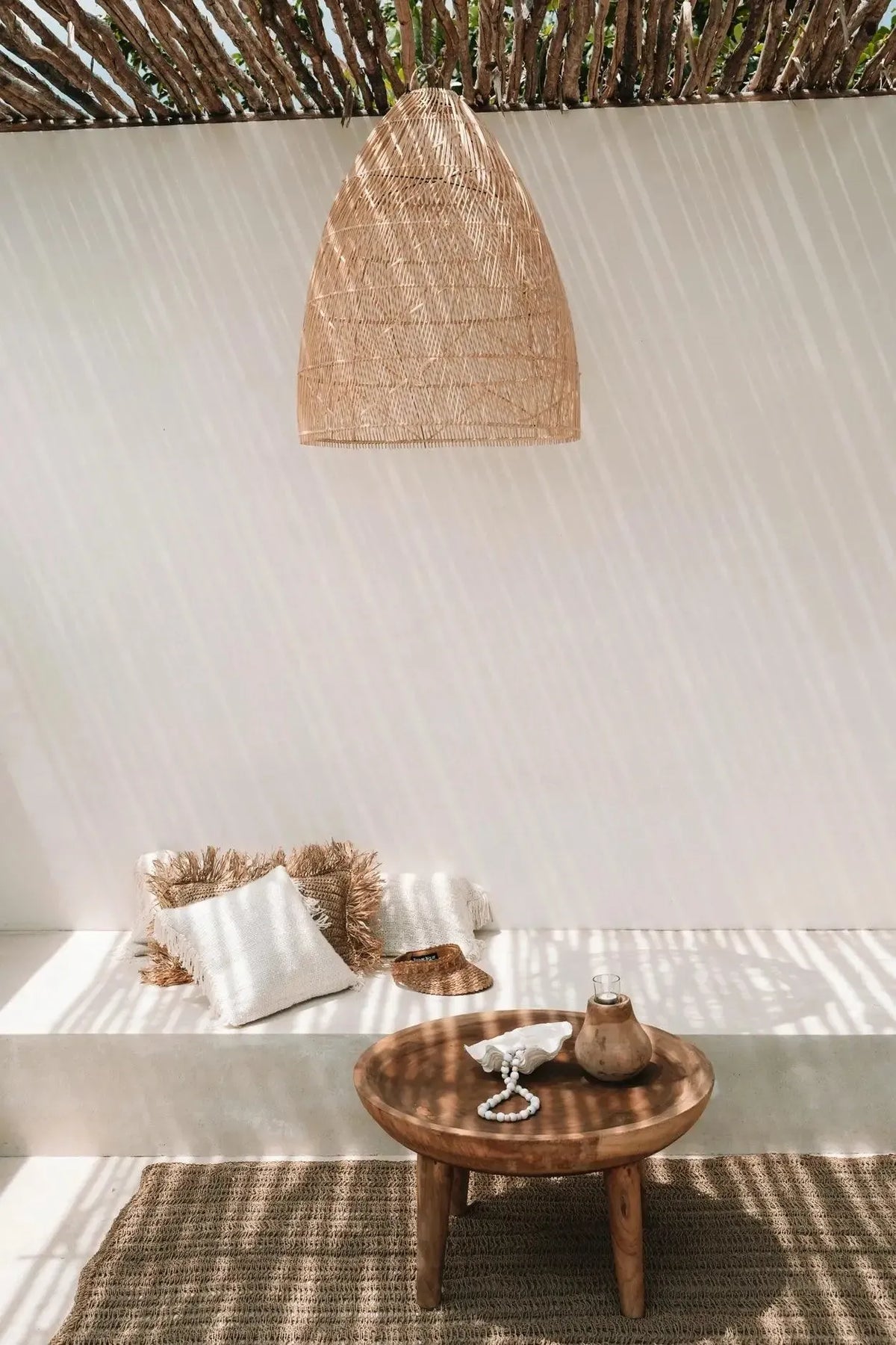 The twister rattan pendant shade natural xl flo & joe