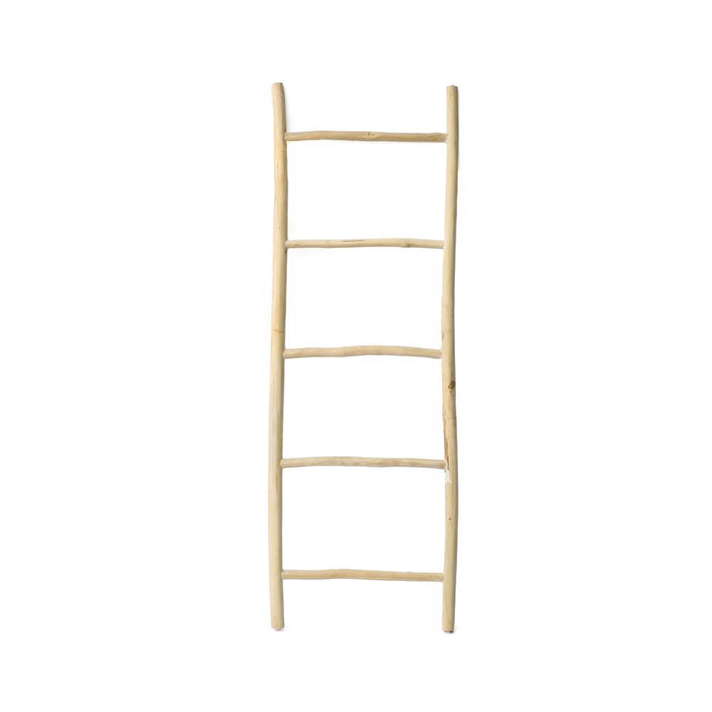 Tulum teak root ladder natural flo & joe