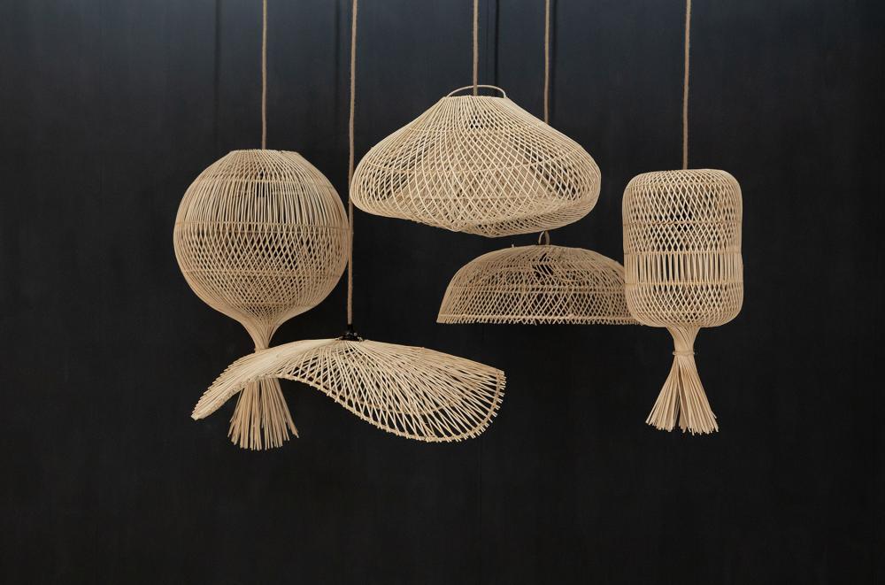 Wonton pendant / floor light natural flo & joe
